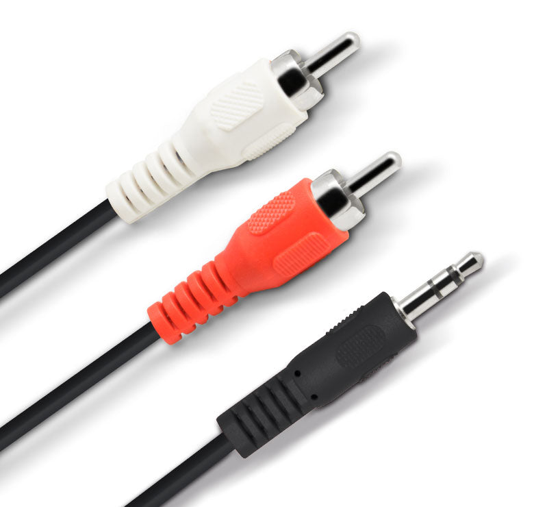 AC-1010BK Cable tipo "Y" 3.5 mm macho a 2 RCA macho 1.8 m