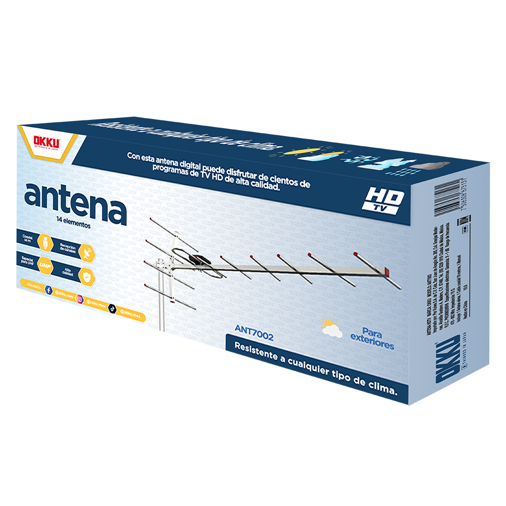 ANT7002 Antena HDTV para exteriores, 14 elementos.