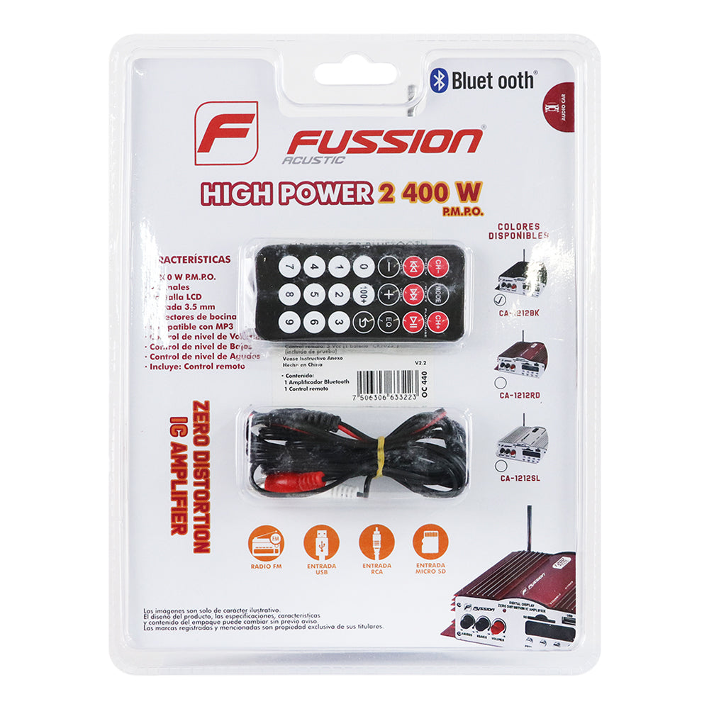 CA-1212 AMPLIFICADOR BLUETOOTH 4 CANALES