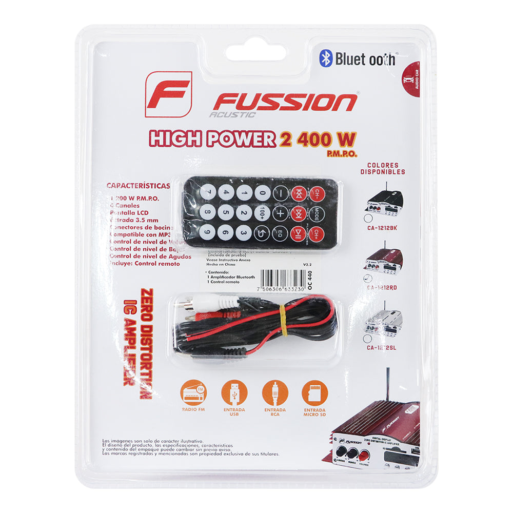 CA-1212 AMPLIFICADOR BLUETOOTH 4 CANALES