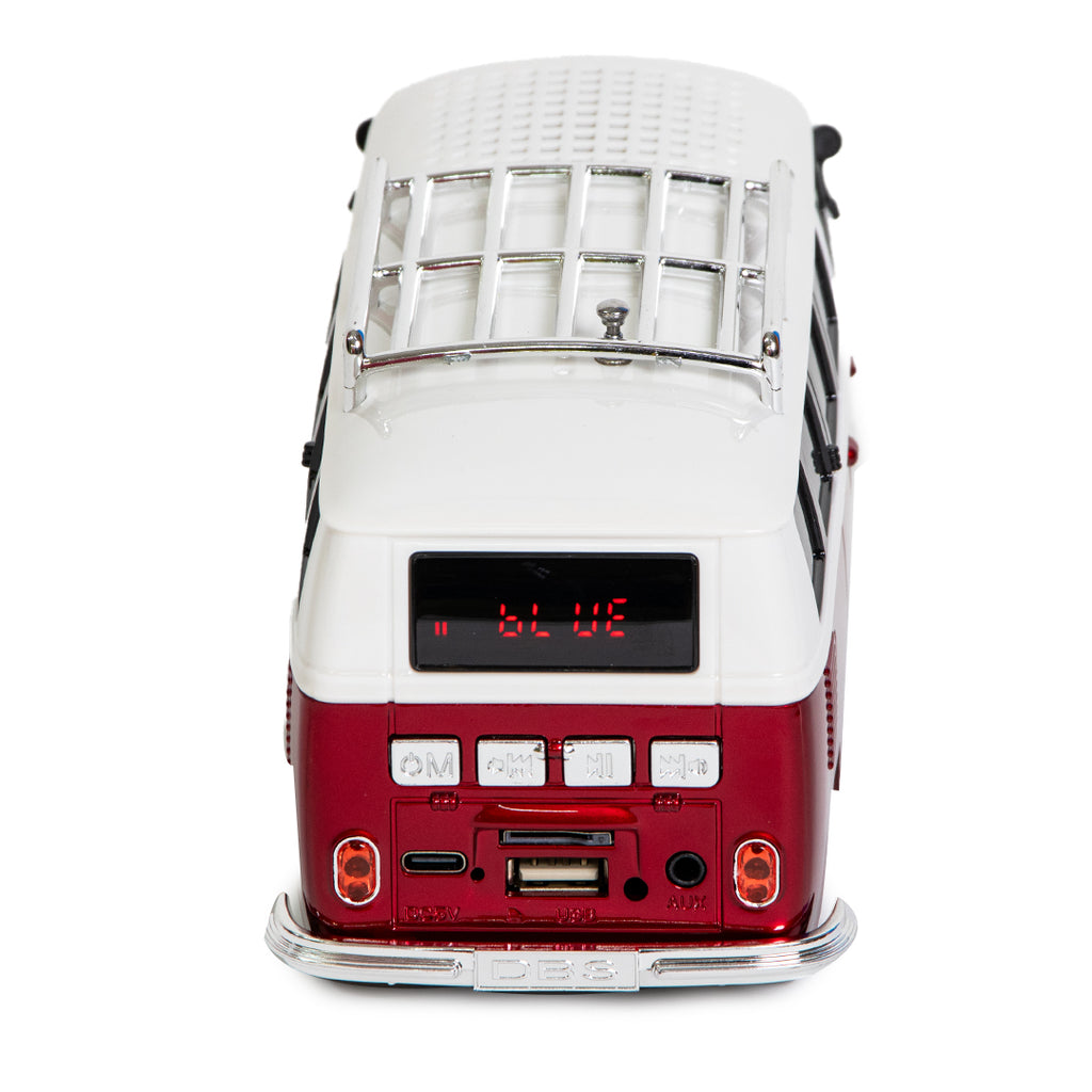 Bocina Portátil Retro 3” Combi roja - 5000W P.M.P.O.