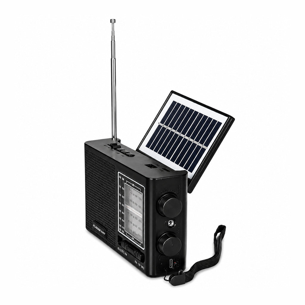 Radio Retro con Panel Solar