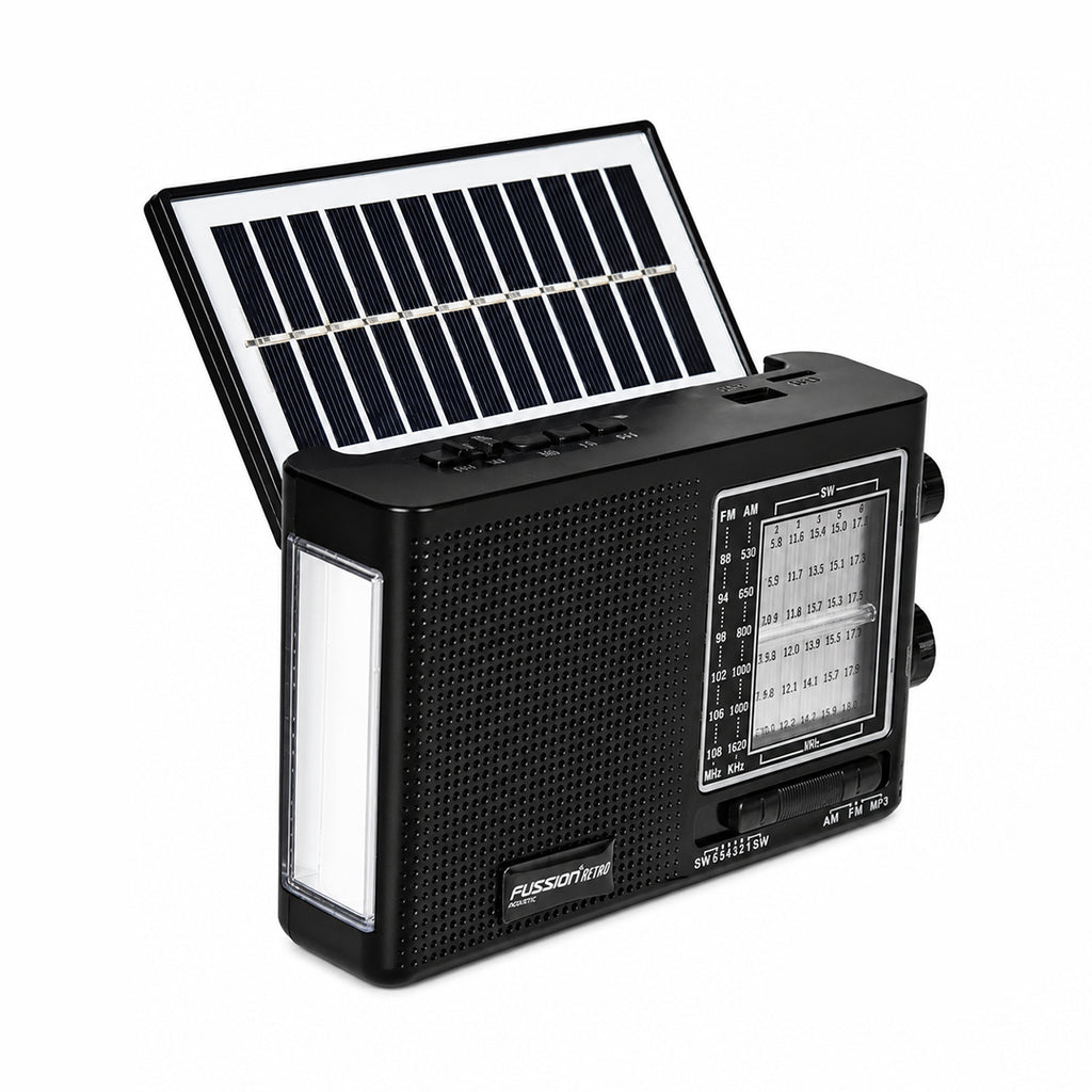 Radio Retro con Panel Solar