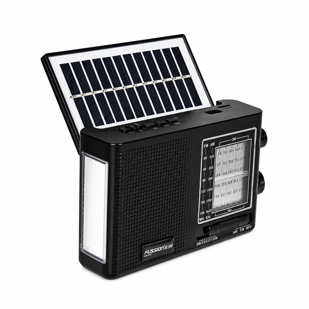 Radio Retro con Panel Solar
