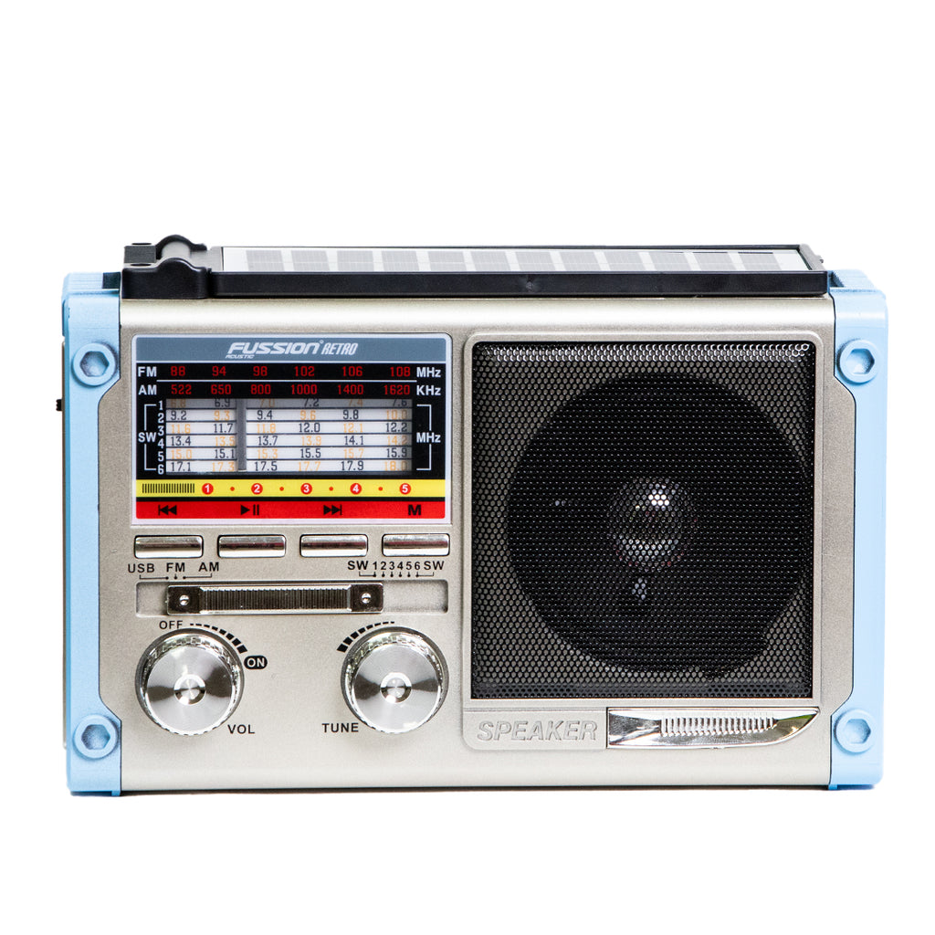 Radio Retro con Panel Solar