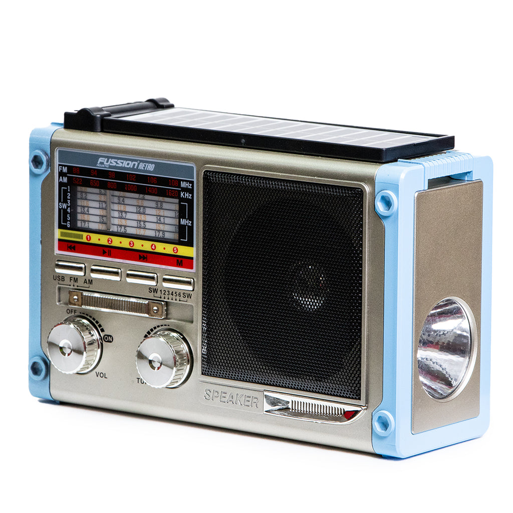 Radio Retro con Panel Solar