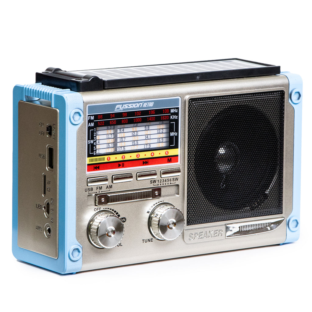 Radio Retro con Panel Solar