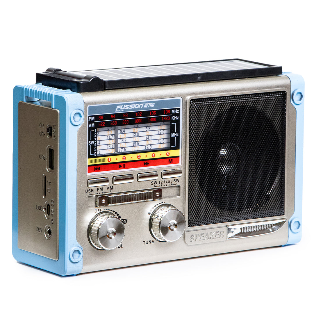 Radio Retro con Panel Solar