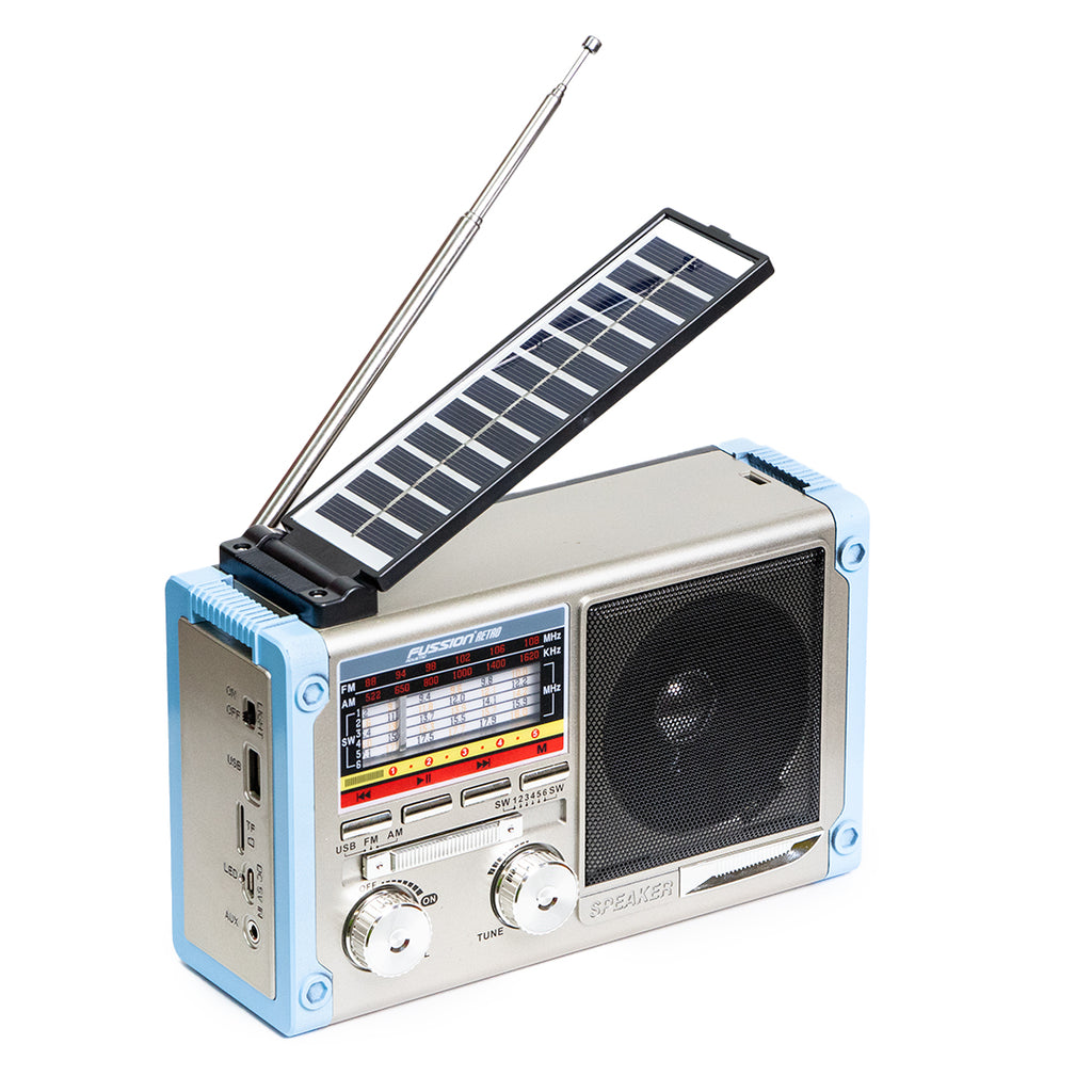 Radio Retro con Panel Solar