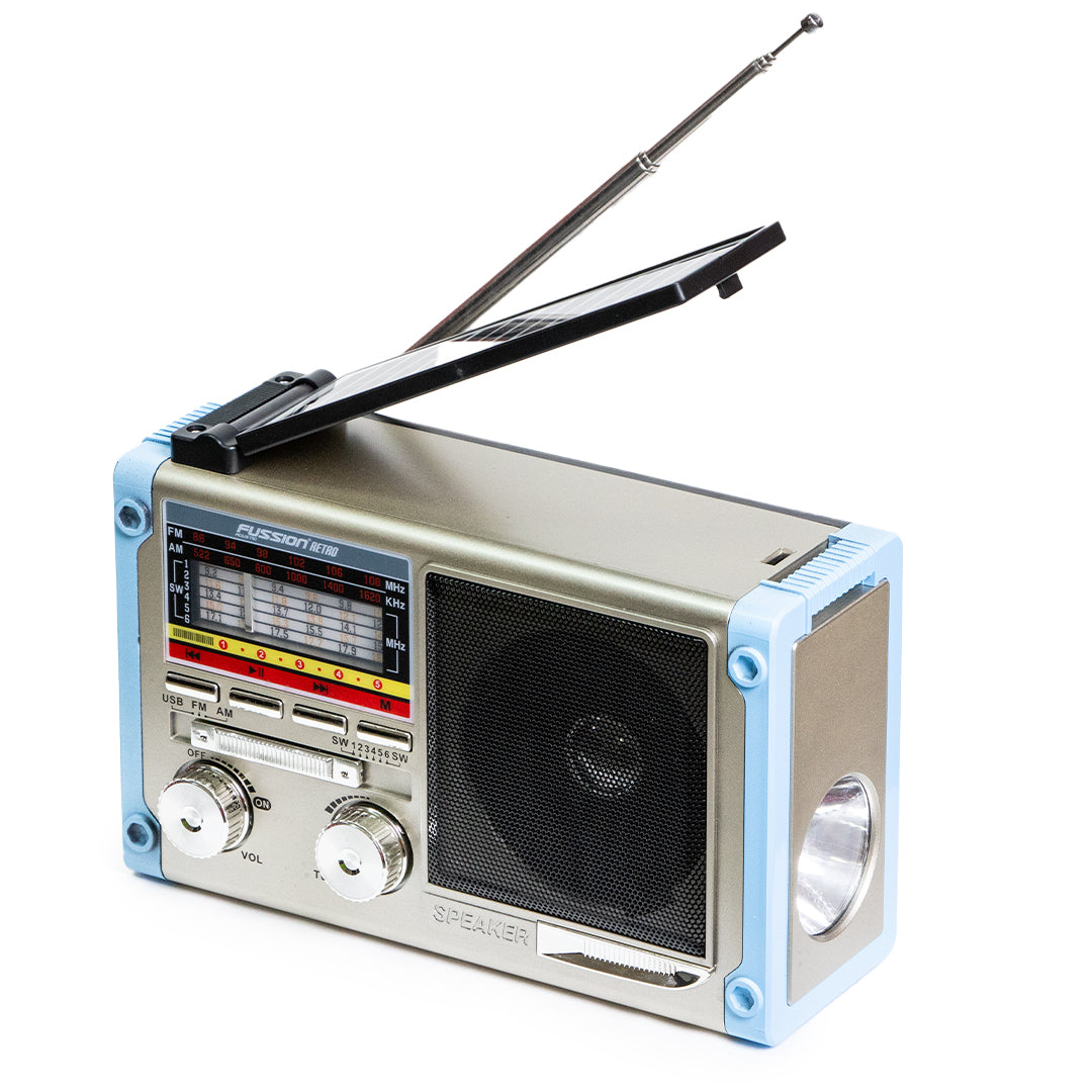 Radio Retro con Panel Solar