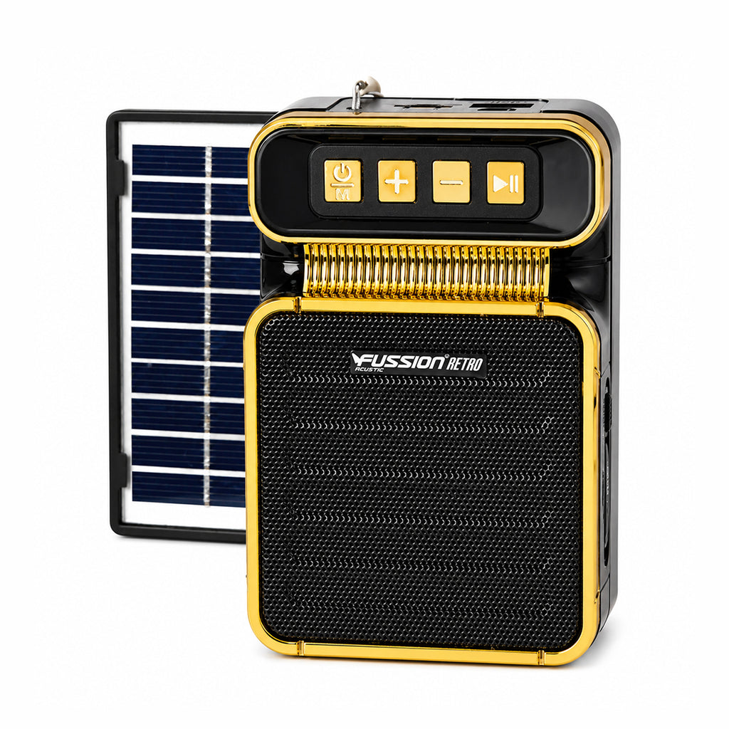 Radio Retro con Panel Solar