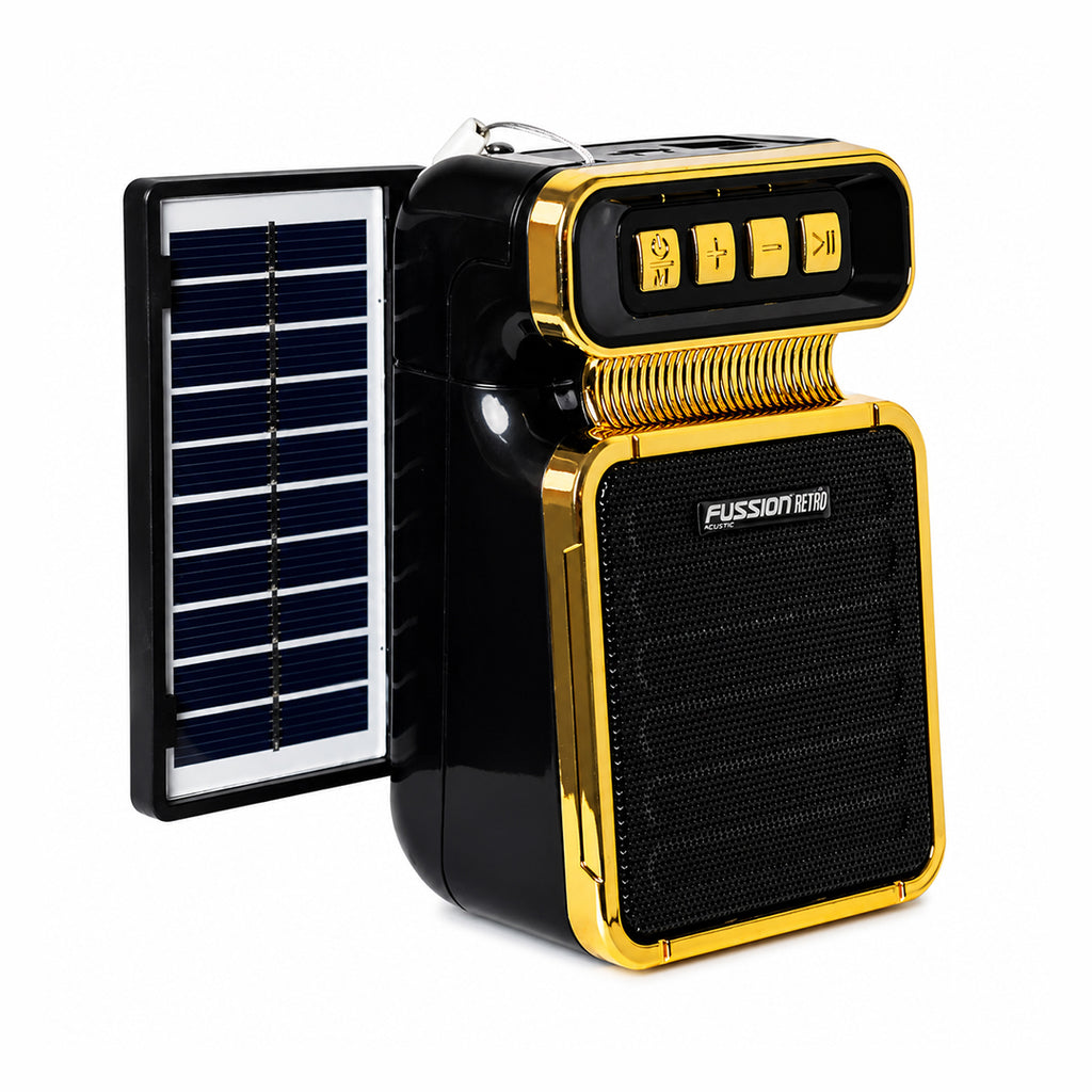 Radio Retro con Panel Solar