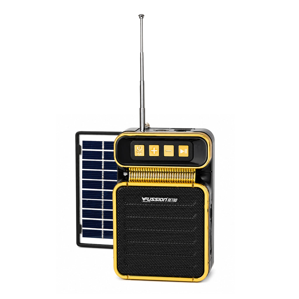 Radio Retro con Panel Solar