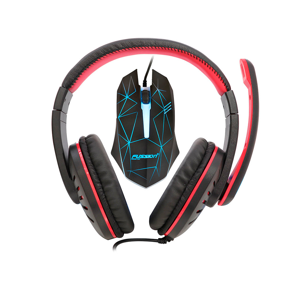 KIT-1001 COMBO MOUSE Y AUDíFONOS TIPO GAMER CABLE 1.26M