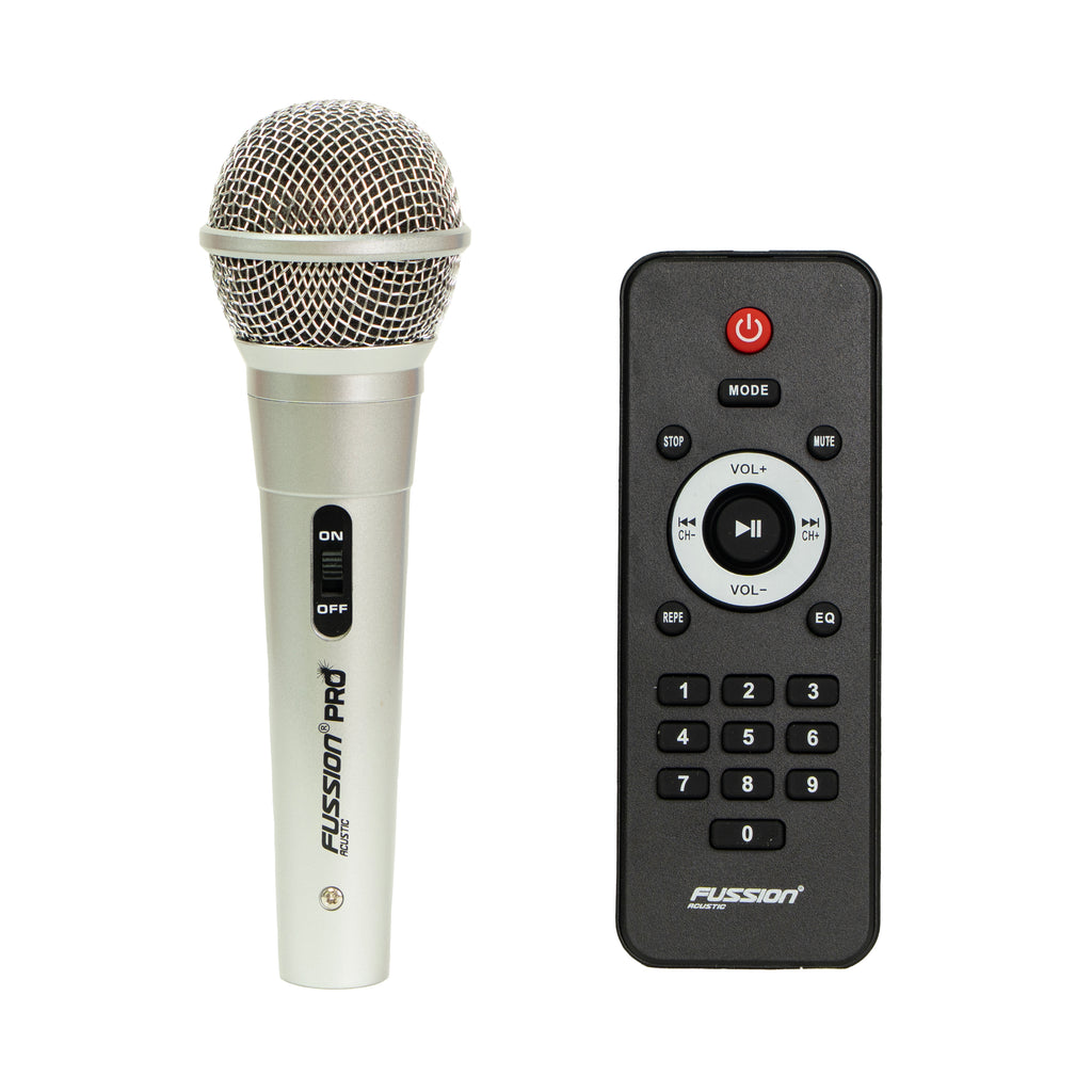 Bafle Amplificado 10” con Torre y Micrófono – Fussion Pro PBS-12023