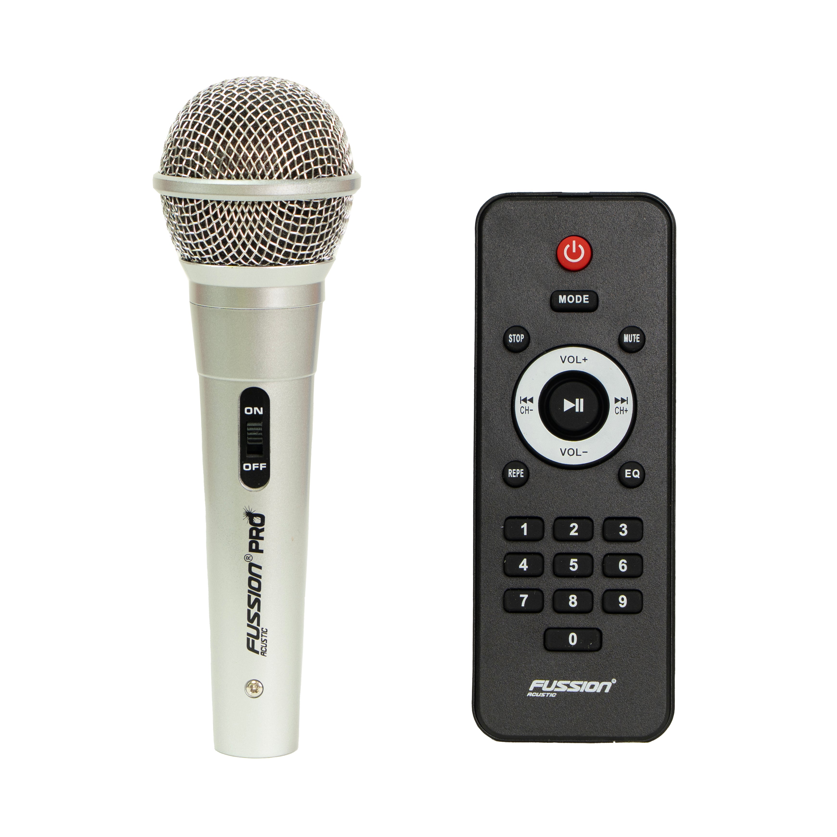 Bafle Amplificado 10” con Torre y Micrófono – Fussion Pro PBS-12023