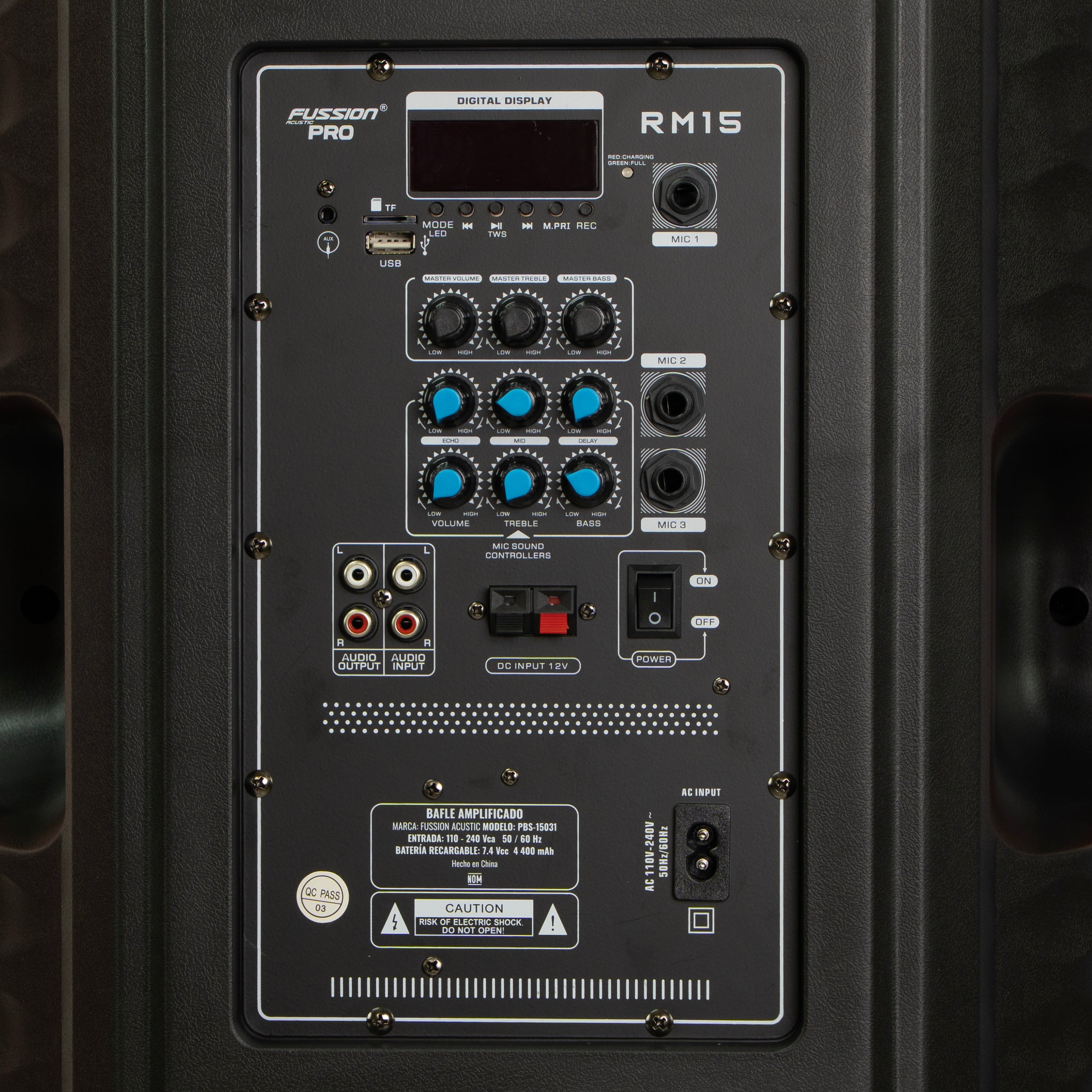Bafle Amplificado 15” con Tripié y Micrófono – Fussion Pro PBS-15031