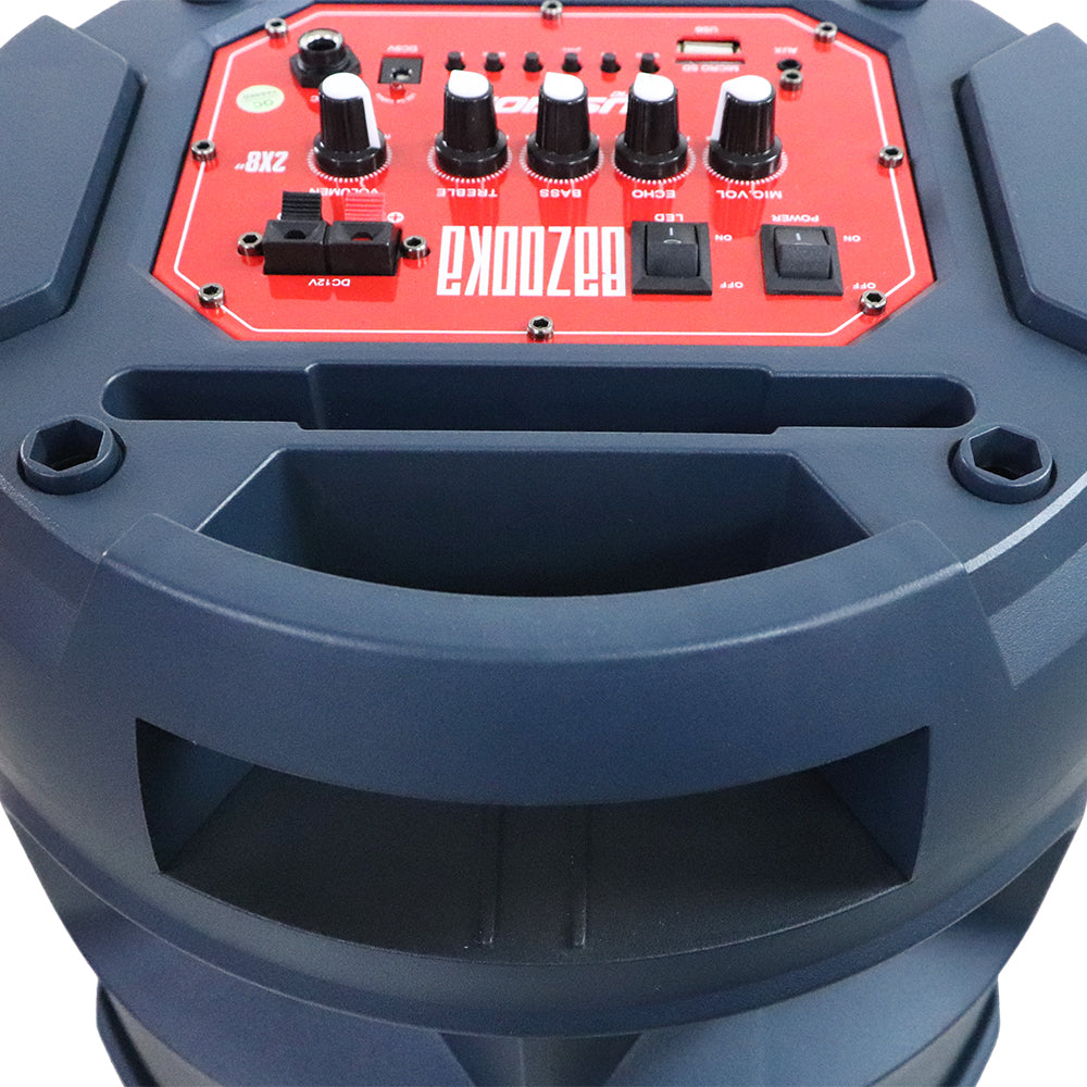 PBS-2X8004BL Bafle Amplificado FUSSION ACUSTIC 2x8" 40,000W P.M.P