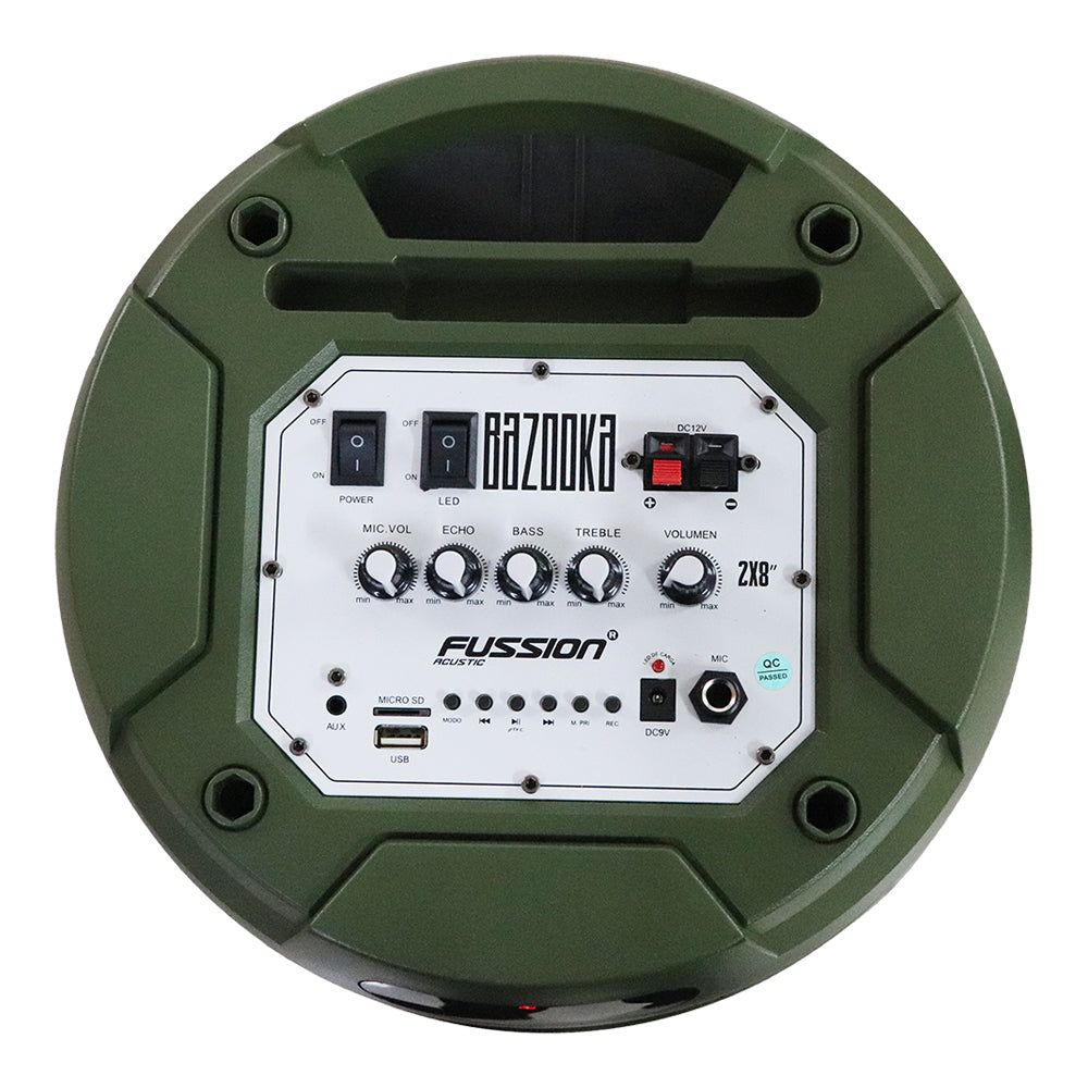 PBS-2X8004GR Bafle Amplificador Fussion Acustic 2x8" 40,000W P.M.P.O.
